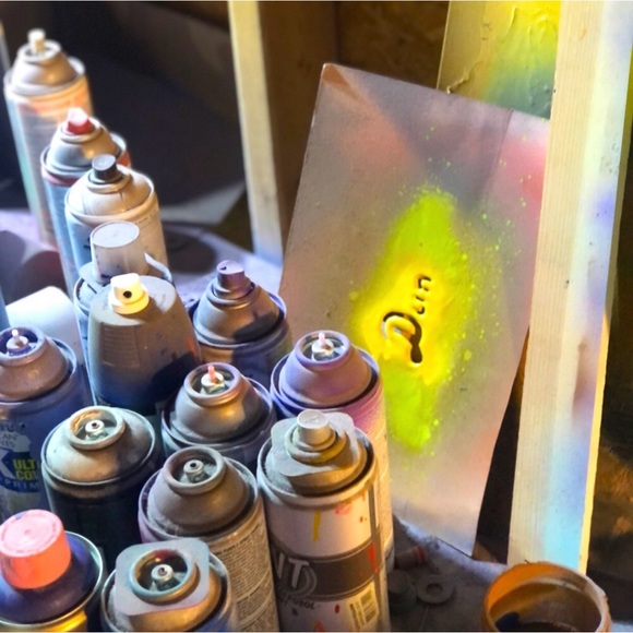 LORELEI | 11 x 17 | DANIEL ARNOLD Original Purple Spray Paint Artwork STL 2022 - Picture 2 of 9